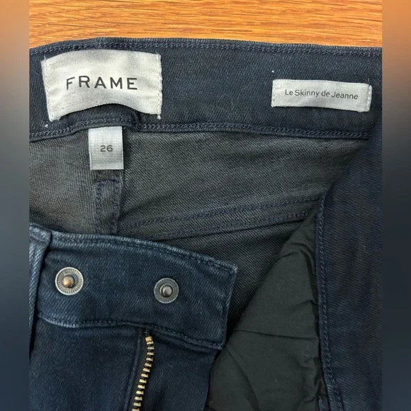 Frame Le Skinny de Jeanne Moto Zip Skinny Jeans - Picture 5 of 6